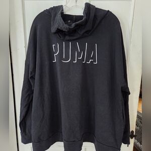 PUMA Women's Black Hoodie Size Large Boxy & Roomy